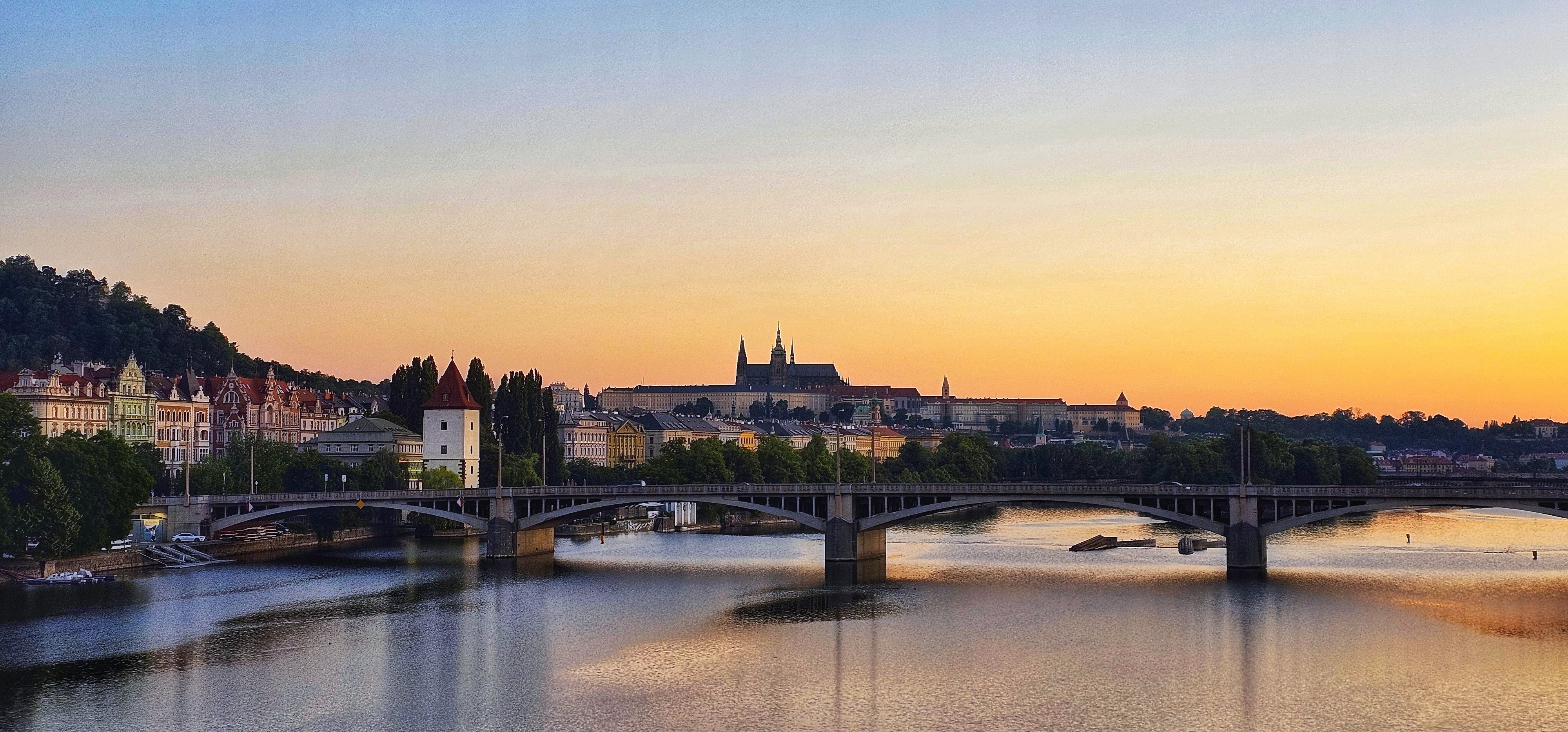 Západ slunce nad Pražských hradem